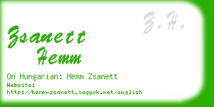 zsanett hemm business card